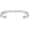 Wasise Braccialetto con scritta Proud of You, regalo di congratulazioni, regalo per donne e ragazze, braccialetto dei desideri orgoglioso, regalo per amici, famiglia, con biglietto, per buona