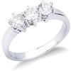 GV GIOIELLI DI VALENZA Anello modello Trilogy in Oro bianco 18k con Diamanti ct. 0,75.