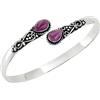 925 Silver Plated Bracciale rigido da donna con pietre naturali a forma di pera, placcato in argento Sterling 925, fatto a mano, con pietra portafortuna regolabile, regalo per matrimoni, anniversari, San Valentino