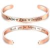 CERSLIMO,Braccialetto ispirato dell'amicizia, idea regalo per le donne, migliore amica, motivazionale, colore: bianco, cod. C+JB017B