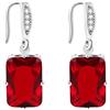 Tobestu Orecchini pendenti rettangolari con zirconia cubica, alla moda e all'avanguardia, da donna, YA4640, Medium, Ottone, Zirconia cubica