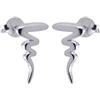 FashionJunkie4Life Orecchini a perno in argento Sterling Tornado Twister, Argento sterling, na