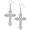 Hanary Orecchini a forma di croce, in lega di zinco, con ciondolo a forma di croce, stile gotico vintage, regalo per donne, 1.38 inches, Zinco