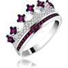 Uloveido Anello di fidanzamento classico per le donne Y983, 20.5, Metallo non prezioso, Zirconia cubica