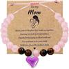 Uloveido Y3700 Y3700 - Braccialetto regolabile con ciondolo a forma di cuore, fatto a mano, sensibile alla temperatura, cambia colore, con pietra semi-preziosa, regalo per la festa della mamma, con