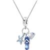 ZakiaHo Collana con ciondolo a forma di ciabatta, a tema spiaggia, con ciabatte, stella marina, conchiglia, per donne e ragazze,, Acciaio inossidabile Rame, Nessuna pietra preziosa