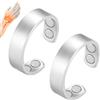 Vicmag 2 anelli magnetici in rame per le donne anello per dita con 4 magneti 100% puro rame massiccio regalo regolabile | Anello per pollice in puro rame al 99,9% per dito, potenti magneti, regolabile, regalo gioiello
