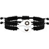 JunyiDIY Set di 2 braccialetti a lunga distanza per coppie, braccialetti con cuore puzzle sole e luna, gioielli per lui e per lei, set di braccialetti personalizzabili per uomo e donna Natale,