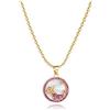 SBI Jewelry Collana zodiacale in oro da donna con pietra portafortuna costellazione Ariete Toro Gemelli Cancro Leone Vergine Bilancia Scorpione Sagittario Capricorno Acquario Pesci Compleanno