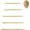 6ixGosh Set di 5 catenelle per piercing al naso in acciaio chirurgico, sulla parte superiore del naso - Gioielli con doppia narice per donne e uomini, nero, oro, argento, 32 millimeters, Acciaio