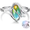 FIOROYAL Anello Dell'Umore in Argento 925 per Ragazze - Cambia Colore, Donna, Taglia 14
