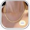 Avotto Collana da donna in argento Sterling S925 con diamanti da 2 mm, delicata e ipoallergenica, collana a catena in argento da donna 40, 45, 50, 56, 61 cm, 22 inch(55cm) Opera Length, Argento