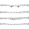 AoedeJ 4Pcs 14G piercing industriale gioielli catena oro industriale bilanciere 316L acciaio chirurgico ipoallergenico cartilagine Helix orecchini per donne uomini, Acciaio inossidabile