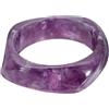sourcing map Braccialetto rigido irregolare in resina acrilica da donna, polsino largo geometrico impilabile braccialetti tartarugati acetato braccialetto gioielli dichiarazione, viola