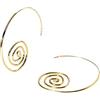 Purelei Flow Orecchini a cerchio - Orecchini a spirale da donna - Acciaio inossidabile 14K placcato oro/rosé/argento - Simbolo di equilibrio e movimento - Leggeri e espressivi - 60 mm Ø, normale