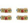 Aditri Creation Set di 2 paia di braccialetti con disegni di Dio per Ganesh/Laddu Gopal/Devi Maa/Radha Krishna Haar Sringar divinità gioielli per Tutto Dio statua per indiano tradizionale Navratri Festival