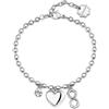 Brosway Bracciale Donna in Acciaio e Cristalli con Simbolo Cuore | Collezione Chakra - BHKLE05