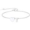 FindChic Cuore Bracciale Donna, Braccialetto Donna in Acciaio Inox, Bracciali Alfabeto Lettera A-Z