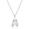 CERSLIMO Collana con fata per ragazze adolescenti, con cristalli arcobaleno, adorabile collana ballerina per ragazze, regalo di Natale | Regali di danza per ragazze, 2cm x 2.8cm, Zirconia