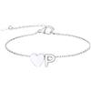 FindChic Cuore Bracciale Donna, Braccialetto Donna in Acciaio Inox, Bracciali Alfabeto Lettera P