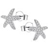 AoedeJ - Orecchini a perno in argento Sterling con stella marina danzante e pavé di zirconia cubica, per donne e ragazze e Nessun tipo di metallo, colore: Stile 1, cod. ED