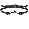 SAILBRACE Bracciale Black Mountain Nero, Taglia unica, Nylon Zinco