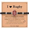 Shuxin Regali di rugby per ragazzi, braccialetti per ragazzi, regalo di compleanno, Natale, laurea per nipote, figlio, amici, nipote, fratello, calza di Natale