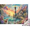UVTMWVTCUSIQ Paesaggio Faro Costiero Cane 1000 pezzi Puzzle in carta per adulti Carta spessa Educativo Decorazione parete Relax 70x50cm/1000pcs