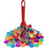 KAFZEL 1 Set Cartelle tombola, Numeri tombola, Pedine per tom-bola, Fiches segnalini di Gioco matematici Trasparenti, Conteggio e Giocattoli matematici con Una Scatola di immagazzinaggio, a