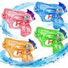 ZOSIGN Pistola Ad Acqua, 4PCS Pistola Ad Acqua Mini,Water Gun, Portata Fino a 7 Metri, 4 Colori Trasparenti, Adatto a Bambini E Bambine, Ideale per Le Feste Estive in Spiaggia O in Piscina