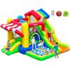 FBSPORT Castello Gonfiabile per Bambini con Doppio Scivolo, Interno ed Esterno