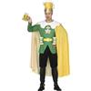 FIESTAS GUIRCA | Costume Beer King Adulto (48-50/M) - Maglietta, Mantello, Cintura e Cappello - Costumi da Birra e Bevande per Addio al Celibato, Halloween, Carnevale e Feste in Maschera - Uomo