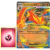 BB-Toy-Trades TCG PKM - Carta da collezione XXL Black Star, carta promozionale in lingua tedesca, Fullart Holo, Mega Jumbo, con BB-Toy-Trades Sleeve, Mega Flambirex ex MEP035