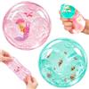 Kutakuta 2 Pezzi Fidget Giocattoli Squishy,Cubo Sensoriale Traslucido Con Conchiglie & Stelle Fluttuanti Palline Sensoriali Morbide Anti Ansia Giocattoli Per Bambini Adulti