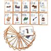 YIYEE Carte di apprendimento dell'alfabeto (26 carte) - Prime parole inglesi, carte Montessori, ideali per insegnare l'inglese a casa e insegnanti/terapisti in autismo.