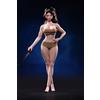 Fremego Figura femminile in scala 1/6, 30,5 cm, super flessibile, senza cuciture, versione per il trucco, con piedi staccabili, body building, figura in miniatura (pelle chiara)