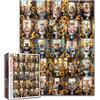 Tucocoo Puzzle con animali sul WC per adulti, 1000 pezzi, gatto, giraffa, girasole, puzzle artistico, collage, colorato, fai da te, per bagno, decorazione per la casa, regali, impegnativo puzzle per gioco di