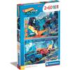 Clementoni- Hot Wheels Supercolor Wheels-2x60 (Include 2 60 Pezzi) Bambini 4 Anni, Puzzle Cartoni Animati, Made in Italy, Multicolore, 24816