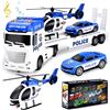 JONRRYIN Giocattoli per camion della polizia (60 cm), grande giocattolo per camion, auto della polizia ed elicottero, regalo per bambini di 3, 4, 5, 6+ anni (polizia)