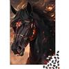 JQXZKNPHRT Cavallo Nero Puzzle 1000 Pezzi Carta per Adulti Arte Fantasia Relax Decorazione Casa Regalo 38x26cm/1000pcs