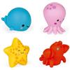 Janod - Spruzzatori Animali Marini - Set di 4 - Divertenti Animali spruzzatori - Giocattolo da Bagno per Bambini - da 10 Mesi, J04703