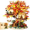 HJPLPXH Set di blocchi per bonsai con fiori di ciliegio, piante e fiori, casa sull'albero, micro mini blocchi, idea regalo per adulti e bambini (2725 pezzi)