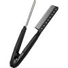 VINTORKY Pettine per capelli V da donna, strumento di bellezza per lisciare i capelli, design ergonomico, 23,4 cm x 9 cm, nero