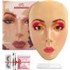 Deciniee Viso Per Pratica Trucco: Riutilizzabile Makeup Face Practice Board - Faccia di Silicone Pratica di Tutto Il Viso per Principianti