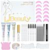 Libeauty Kit Laminazione Ciglia & Laminazione Sopracciglia - Lash Lift Kit Coreano con Open-Eye Pads, Rehaussement Ciglia Facile a Casa o in Salone, Strumenti Inclusi per DIY