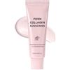 Generisch PDRN - Crema solare al collagene SPF 50 per il viso, protezione solare, riparazione e idratazione, texture leggera e idratante, adatta come base per il trucco e per tutti i tipi di pelle (1 pezzo)