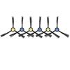 Veraing Spazzola Laterale for aspirapolvere Compatibile con AMIBOT Animal XL H2O Co, Accessori for ricambi for aspirapolvere Robot Animal Premium H2O (Color : 6pcs Side Brush)