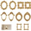 CHARMNAIL Cornice Vintage Mini, Set da 10 Cornici Baroque Dorate in Resina Senza Vetro, per Decorazione Pareti, DIY, Casa delle Bambole