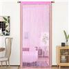 HSYLYM String Tenda per porte Decorazioni per finestre Divisorio Decorazioni per stanze Tenda singola per finestra 90x200cm Baby Pink
