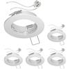 ledscom.de 5x cornice da incasso a soffitto FERE, rotonda, bianco lucido (LED/alogeni/MR16/50mm) incl. presa GU5.3